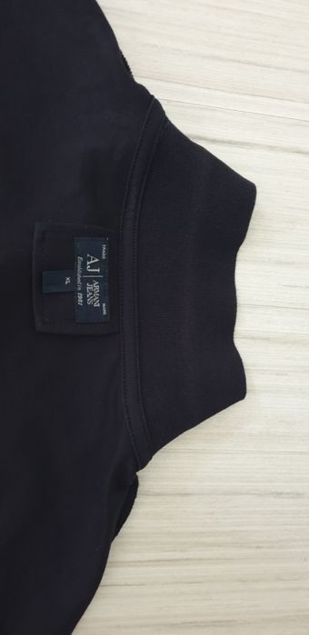 Armani Jeans AJ Badge Logo 3/4 Zip Stretch Cotton M ОРИГИНАЛ Мъжка Тен