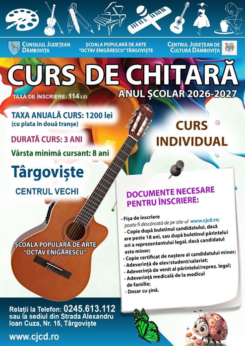 Curs chitara la CJCD din TARGOVISTE