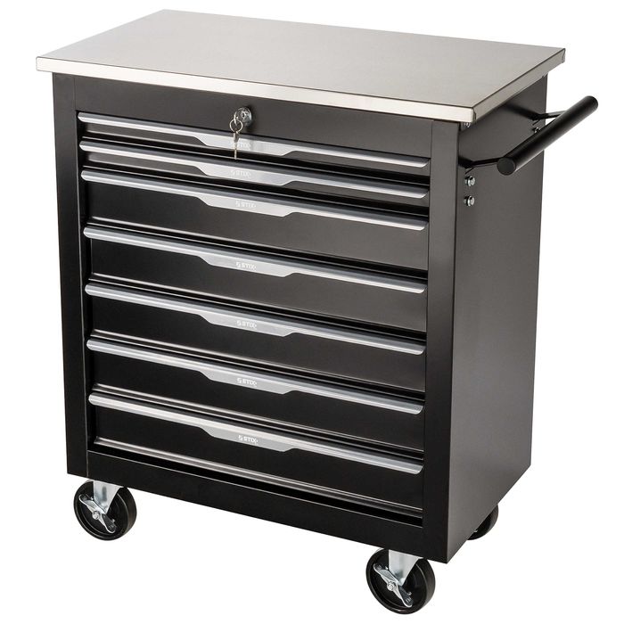 Dulap de scule cu 7 sertare, blat inox