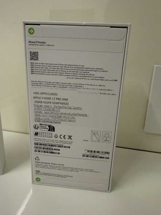 iPhone 17 Pro Max Argintiu 256GB – NOU, SIGILAT, Factura+Garantie