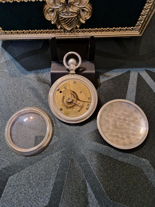 Топ-Уникален антикварен  американски джобен часовник ELGIN