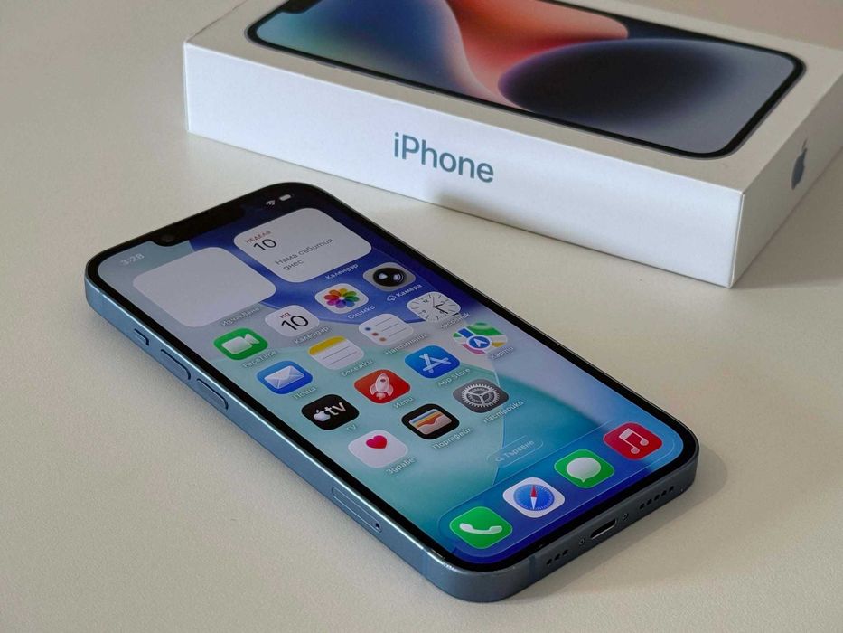 Бартер! Перфектен! iPhone 14 Blue (Син) 84% Батерия.