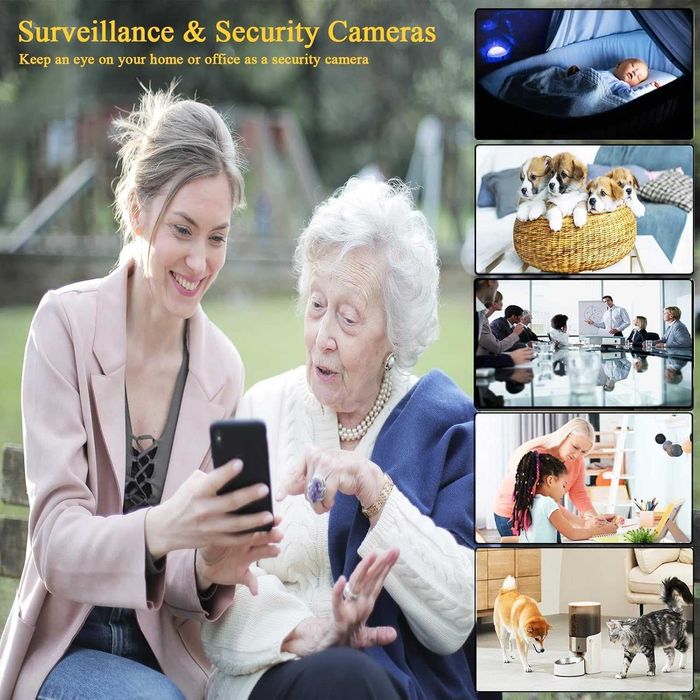 WiFi мини камера 1080P HD, малка камера за наблюдение на живо