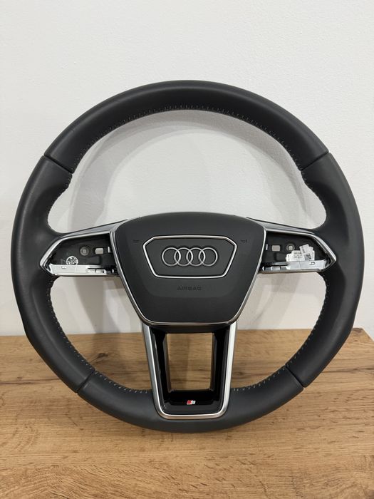 Volan OEM audi A6 C8 cu incalzire si gauri de padele