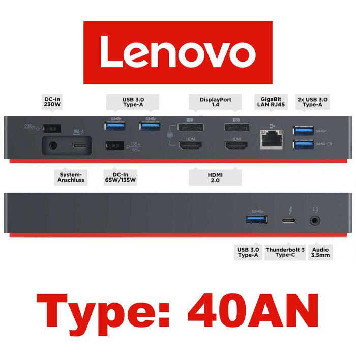 Dock Lenovo ThinkPad,, Dell WD19, HP USB-C Dock G4