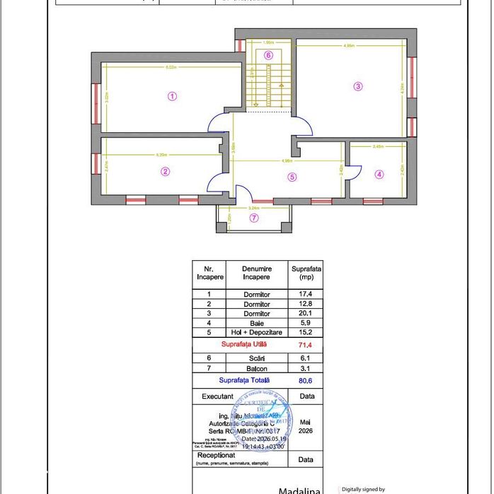 Vila Nouă P+1+Pod Mansardabil, 5 Camere, Curte Individuală