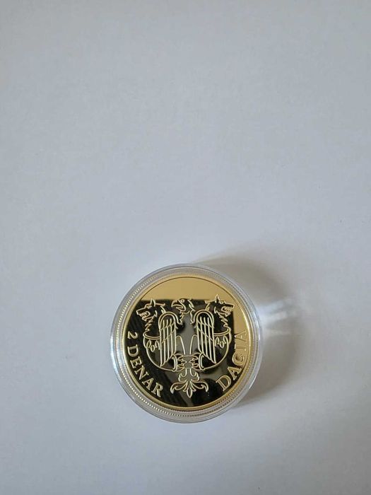 Monedă Coroana Regală a României - Înnobilată cu aur