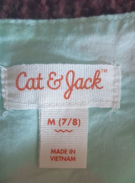 Rochita deosebita fete 7-8 ani, noua, din bumbac, de la Cat & Jack