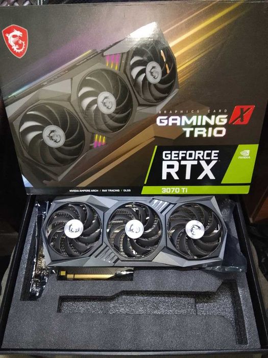 Видеокарта в топовом исполнений MSI RTX 3070ti GamingX Trio