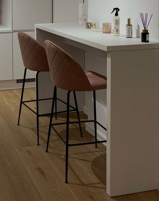 Scaune bar roz catifea the home