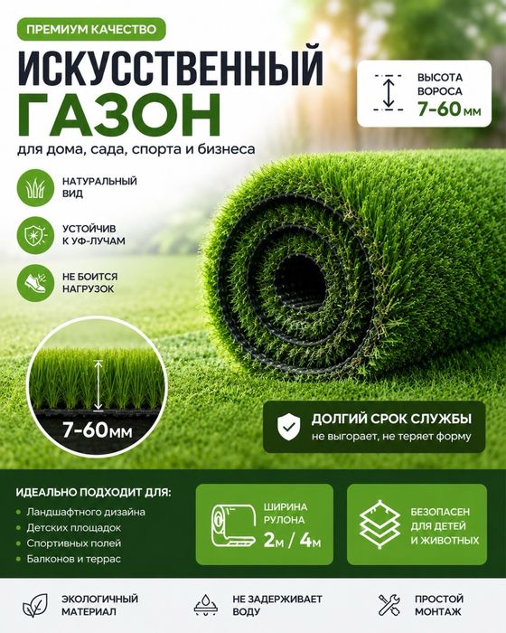 Искусственный газон,трава,газон
