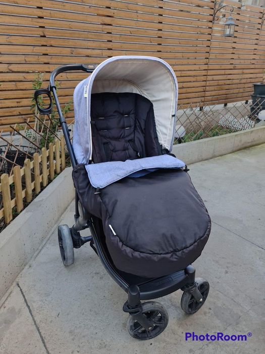 Hauck Бебешка Количка Atlantic Plus Trio Set Melange Jeans/Caviar