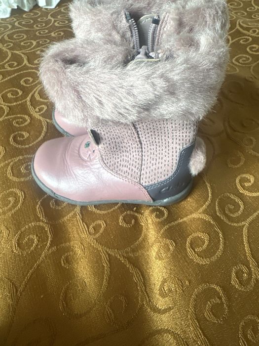 Сини Кожени ботушки Clarks, 22 номер