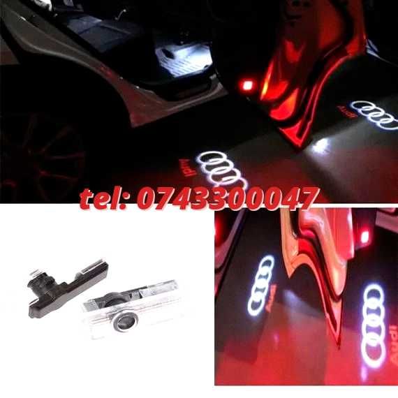Proiectoare Logo Portiere Audi Laser Emblema Led Sigla Usi Holograma