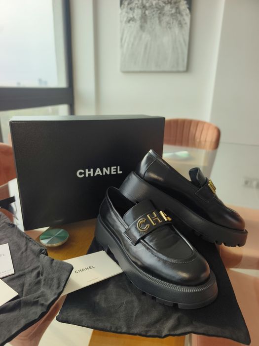 Pantofi Chanel 37.5, piele naturala vițel, autentici