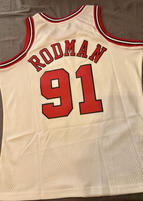 Maiou Chicago Bulls, Mitchell & Ness, Dennis Rodman, 1997, L
