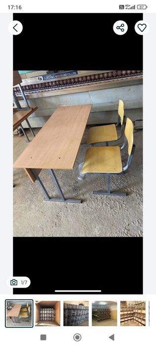 Школьный  1парта 4стулья 10000тг