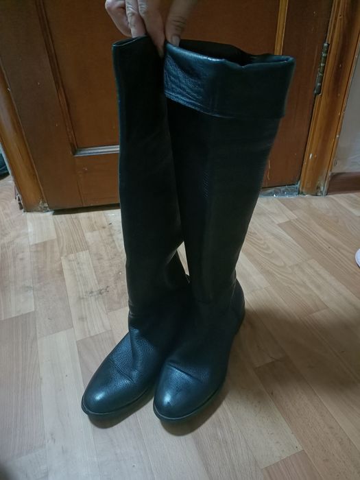 Сапоги женские кожаные размер 39 Испания демисезонные