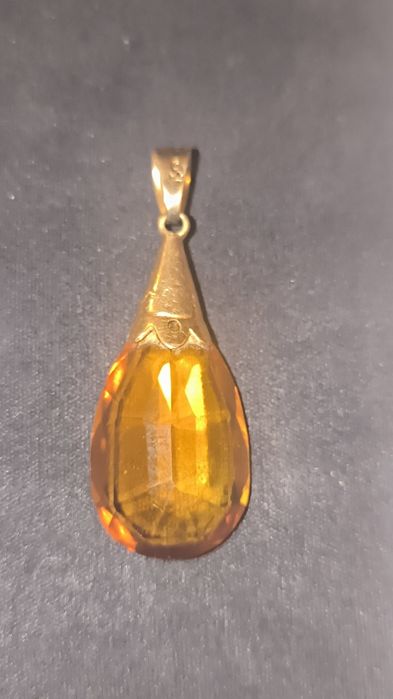 URGENT Pandantiv Aur 18K cu Citrin Madeira Natural – 5.94 g
