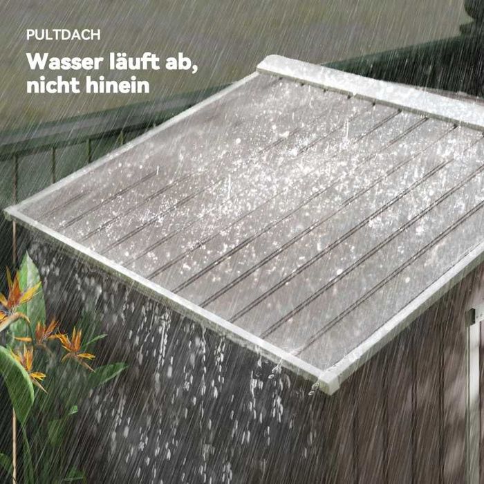 Градинска барака Outsunny с плъзгащи се врати 2.13 x 1.30 x 1.85 см