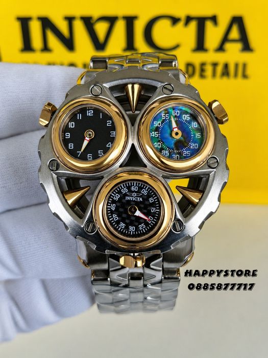 INVICTA Cerberus Silver/Gold 47 mm, Инвикта нов мъжки часовник