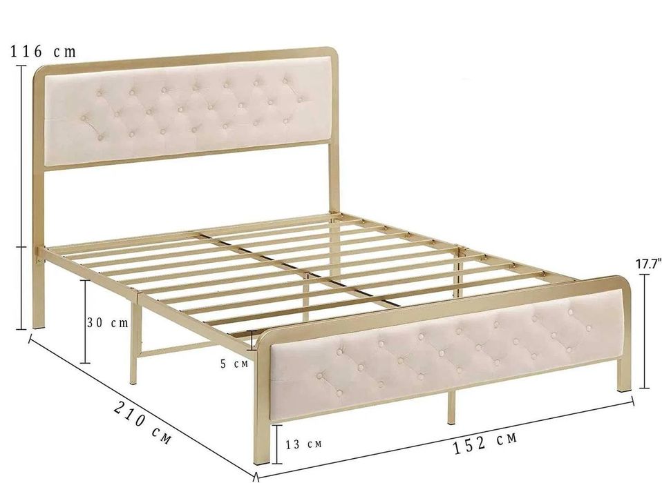 Двуспальная  Кровать Loft krovat темир крават metal kalavat  Emma