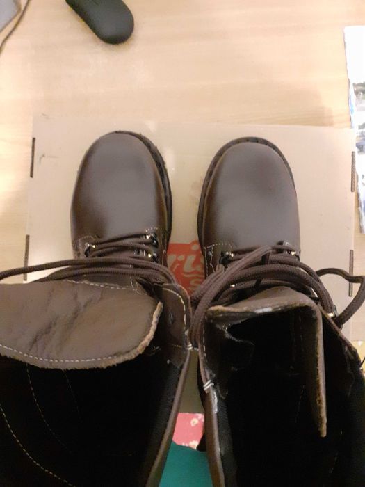 Bocanci militari piele maro