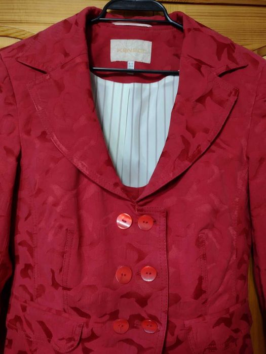 Уникален Костюм на "КENSOL"- САКО двуредово + ПОЛА ! НОВ! №46