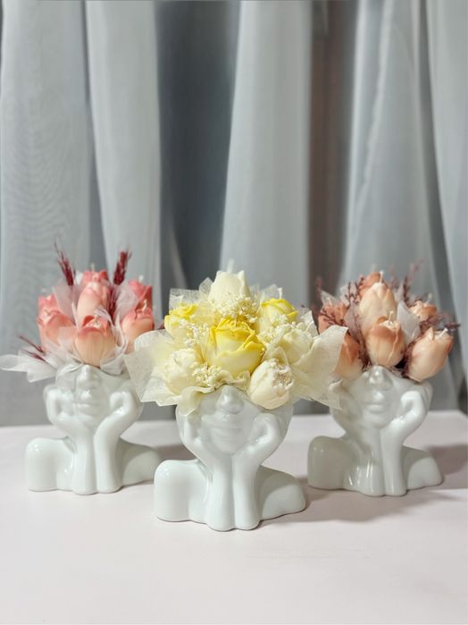 8ми март-подарък,букет,соеви свещи