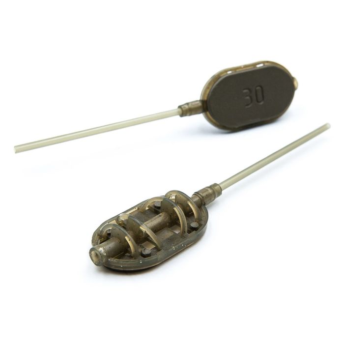 Set 10 momitoare method feeder classic flat L / XL cu tija 50g - 60g
