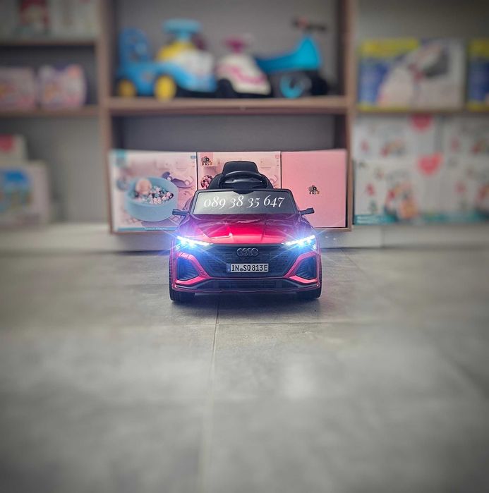 ПРОМОЦИЯ!НОВО!Акумулаторен джип Audi SQ8 RED с 12V батерия,меки гуми