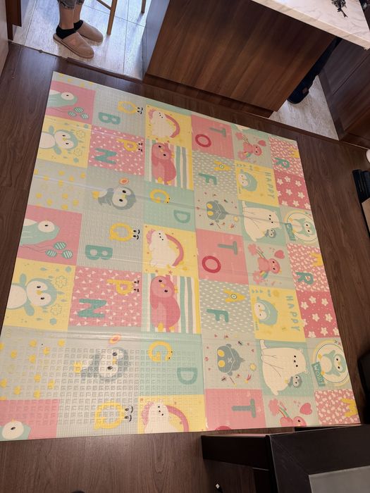 Детска кошара за игра Lionelo Willow XL + двулицево килимче 180х200см