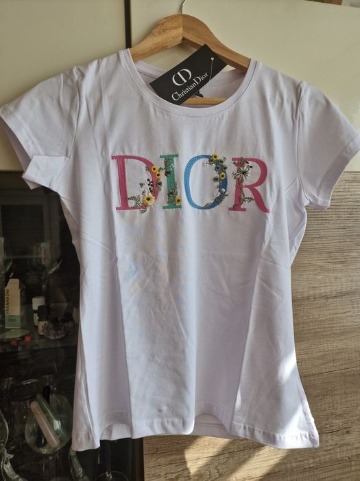 Бяла тениска Dior размер М