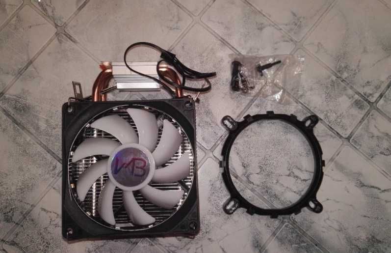 Тих двоен светещ вентилатор за процесор 90мм