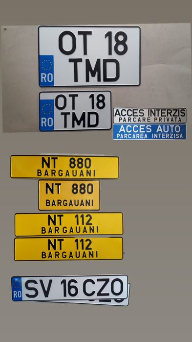 Numere auto | Placute auto ornamentale distantate sau normale