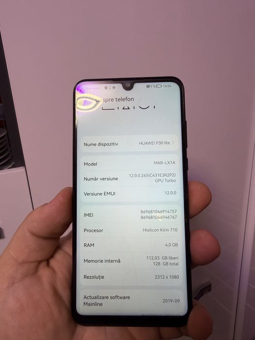 Vand huawei p30 lite