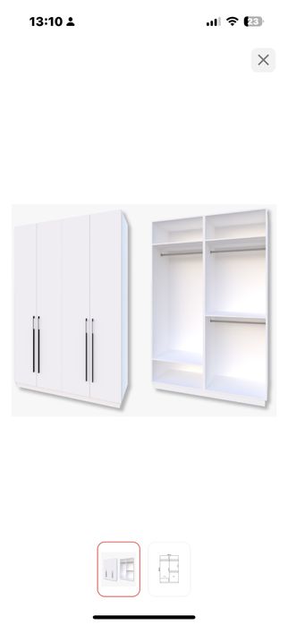 Продам два больших белых шкафа