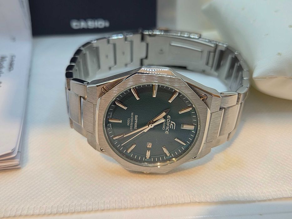 Ceas Barbati, unisex CASIO Edifice Saphire , EFR s108d-3av verde , NOU, Original,Garantie 2 ani