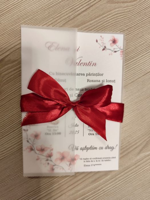 Invitații nuntă personalizate