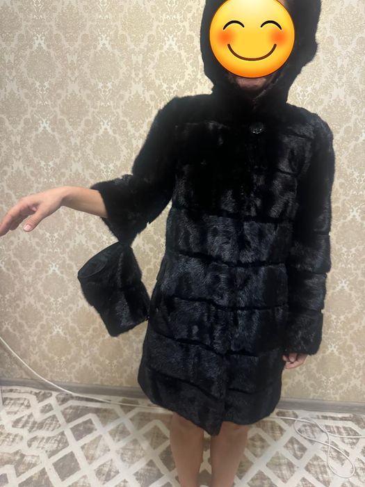 Норковая шуба поперечная