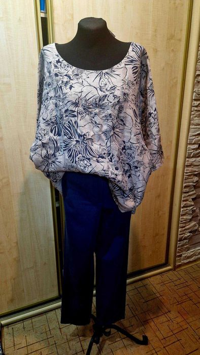 Новая льняная блуза/туника Италия