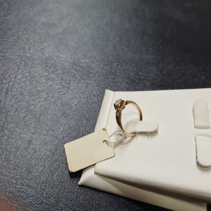 Кольцо Золотое Розочка с Бриллиантами