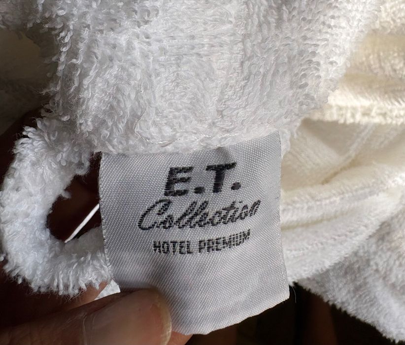 Halat de baie hotelier premium unisex,  100% bumbac, alb