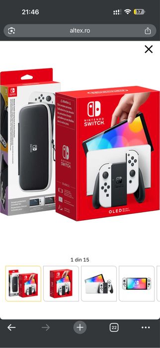 Consola NINTENDO Switch OLED White Carry Case Bundle