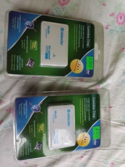 НОВЫЙ USB Хаб + Картридер 2-в-1 Defender (В упаковке)