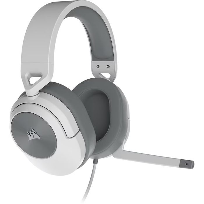 Casti gaming cu microfon Corsair HS55 Stereo, Alb