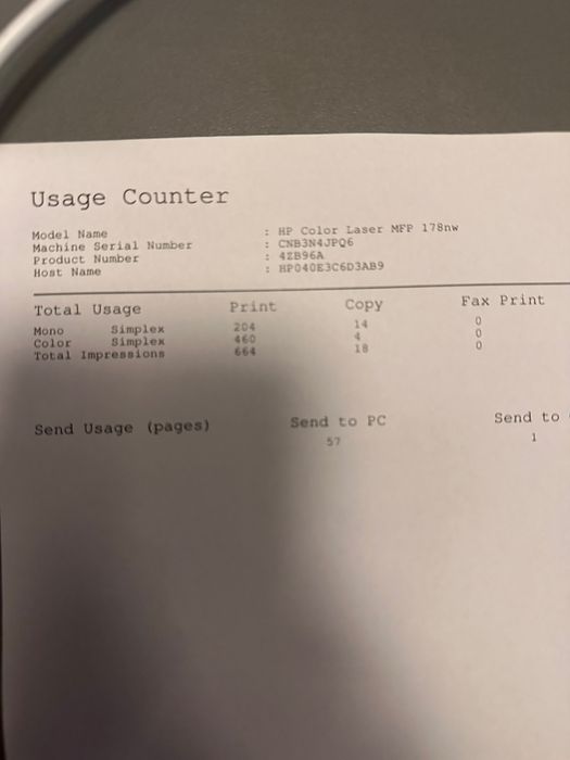 Imprimanta HP mfp178 laser color