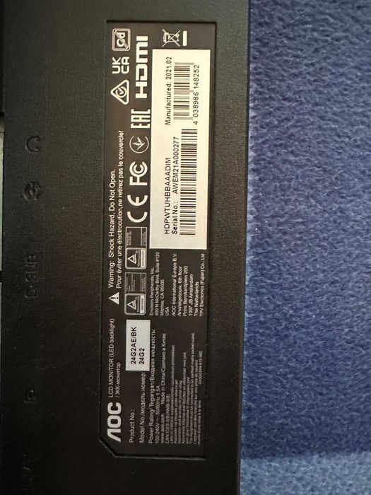 Монитор AOC 24G2 - за части