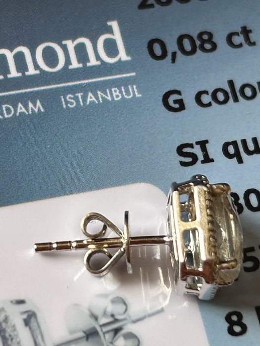 Златни обеци с топаз и диаманти на Blu diamond