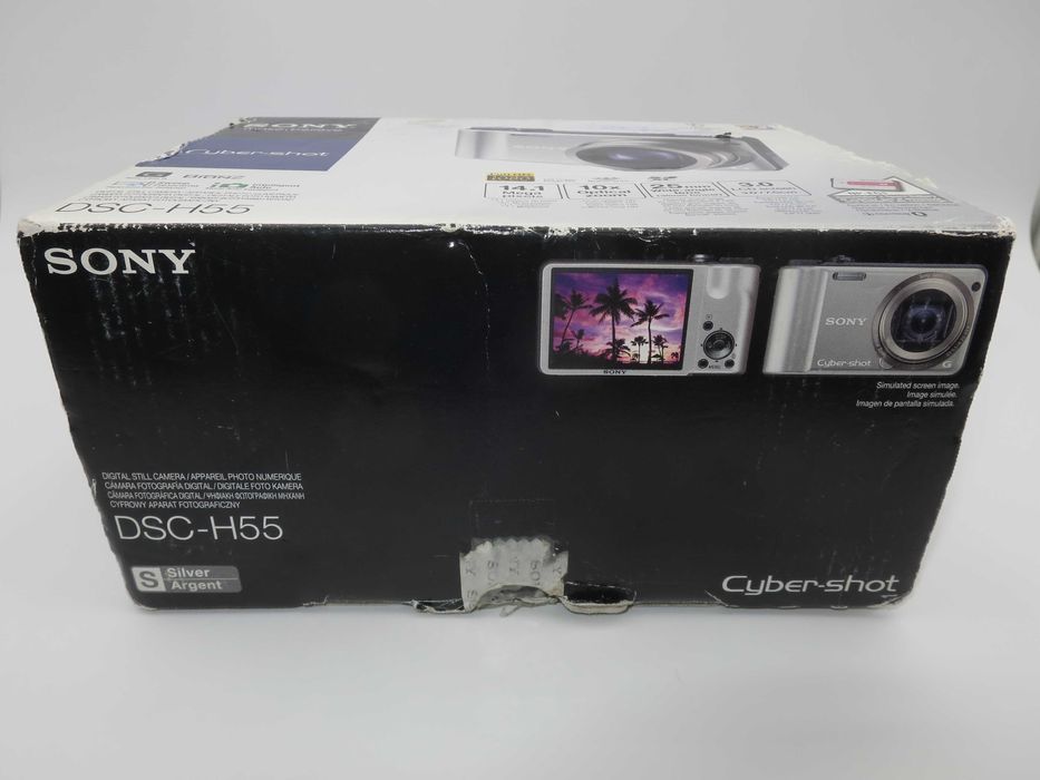 Sony Cyber-Shot DSC H55 ултра компактен цифров фотоапарат, дигитална камера, НОВА - пълен комплект - работи отлично